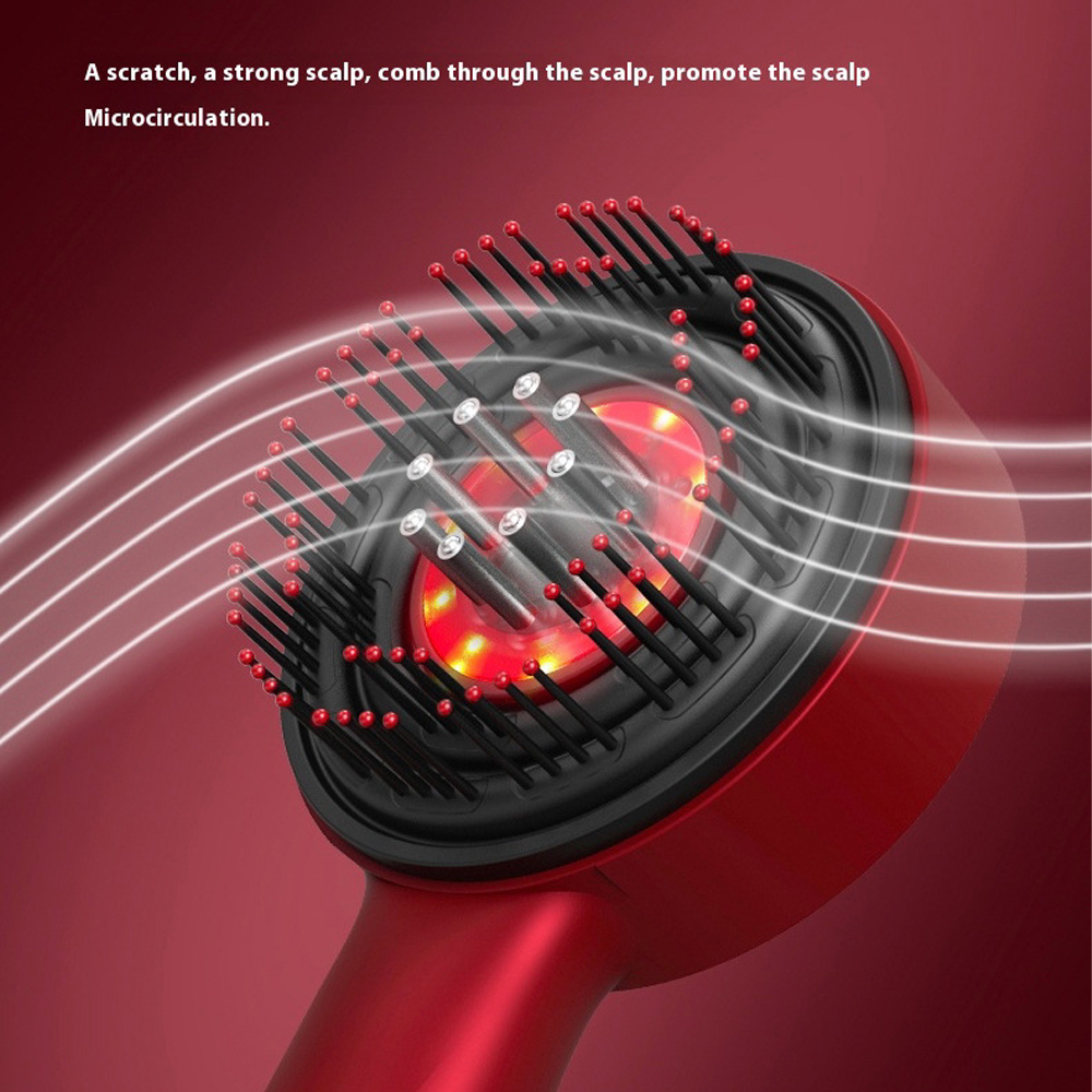 Red Light Scalp Massage Comb مشط تدليك فروة الرأس تقنية الضوء الاحمر - Image 8